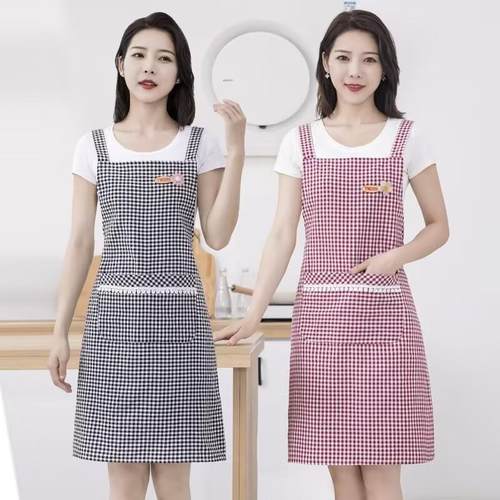 全棉布家用厨房专用做饭透气围裙