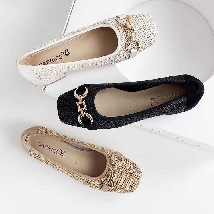 德国CAPRICE凯蝴蝶女鞋2025春夏新品优雅方头小香风低跟单鞋22503,女鞋,浅口单鞋,淘宝优惠券,粉丝福利购,淘宝优惠卷