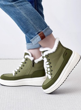 德国CAPRICE凯蝴蝶女鞋2025秋冬新品时尚厚绒防水厚底雪地靴26208