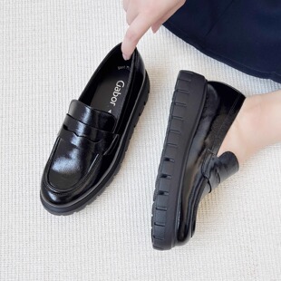 德国Gabor嘉宝嘉步女鞋2025秋冬新品厚底羊皮便士乐福鞋75.300