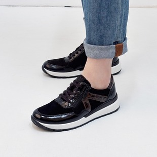 坡跟休闲鞋 牛皮拼色时尚 23737 2025秋冬新品 德国CAPRICE凯蝴蝶女鞋