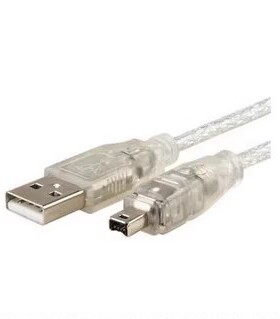 USB转4P转接头 4P数据线 4P公转USB公连接头 双槽数据连接头