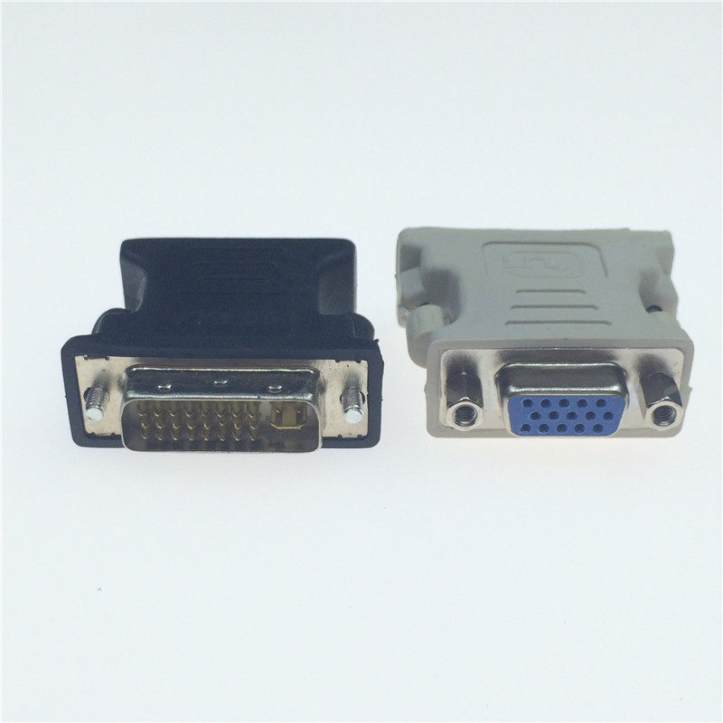 电脑显卡dvi24+5转VGA转接头dvi-i公转vga三排15孔母投影仪显示器