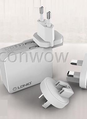 LDNIO 二口USB头5V2.4A美标英标欧标智能充电器手机平板转换插头