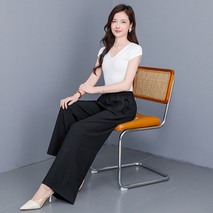 松弛高级九分阔腿裤 2026新款 棉绸休闲裤 今年流行爆款 宽松显瘦 夏季