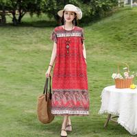 2026 New high-end cotton and silk nightgown, elegant dress, home wear, large-sized pajamas, cool, comfortable and loose for outerwear thumbnail 6