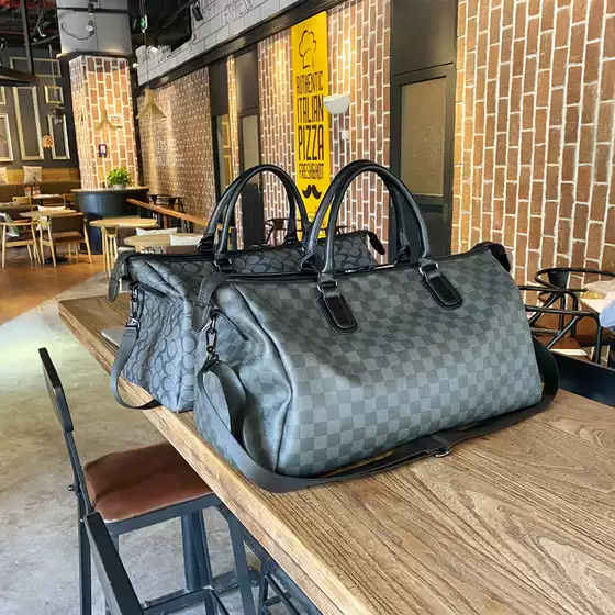 Men's Business Boarding Bag, Travel Bag, Satchel Short-Distance Business Trip Luggage Bag, Large-Capacity Dry and Wet Separation Sports and Fitness Bag