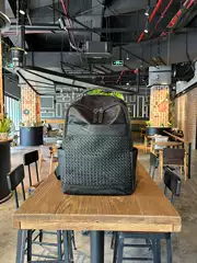 2026 New Style Backpack for Men, Large Capacity Casual Travel Computer Backpack, Woven Fashionable Trendy Short-Distance Luggage Bag