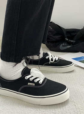 MISTERY新款小白鞋女ins潮经典帆布鞋基础款百搭低帮休闲板鞋男鞋