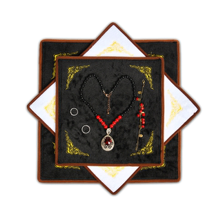 柜台首饰展示布黑白色双面绒道具珠宝玉石翡翠看货布文玩展示垫布