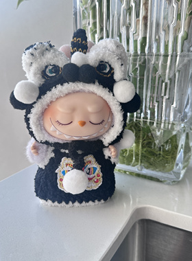 macaro纯手工labubu搪胶挂件拉布布新年醒狮娃衣一代/二代 仅娃衣