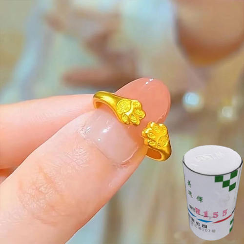 古法招财猫爪戒指石膏模具实心开口戒圈戒环金银首饰加工打金工具