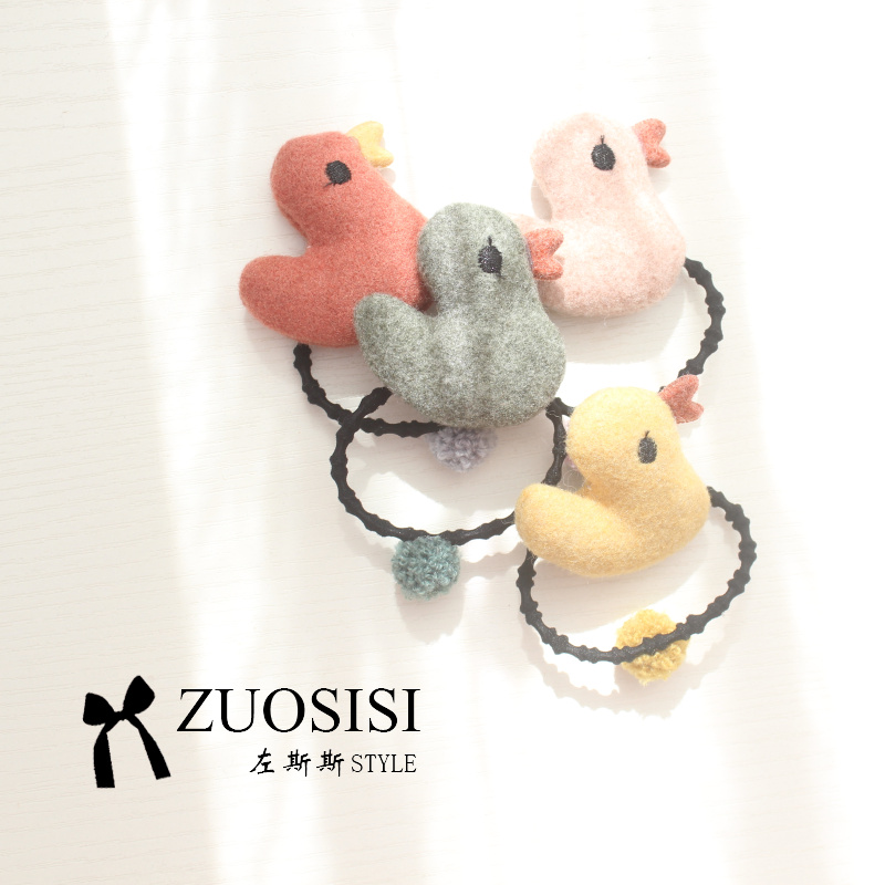 满11.00元可用2.2元优惠券zuosisi左斯斯可爱韩国儿童发饰女童小鸭子发圈宝宝扎头发皮筋