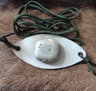 Primitiv头层牛皮原始投石索手工制作抛石索飞石索甩石鞭slingi