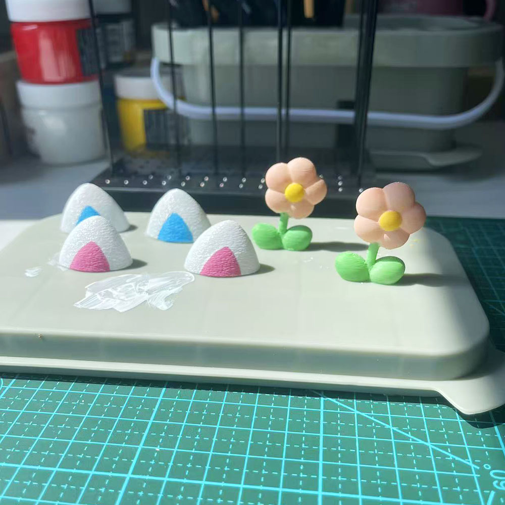 二花桃小仙小蓝怪可爱解压礼物办公室工位电脑迷你桌面小摆件