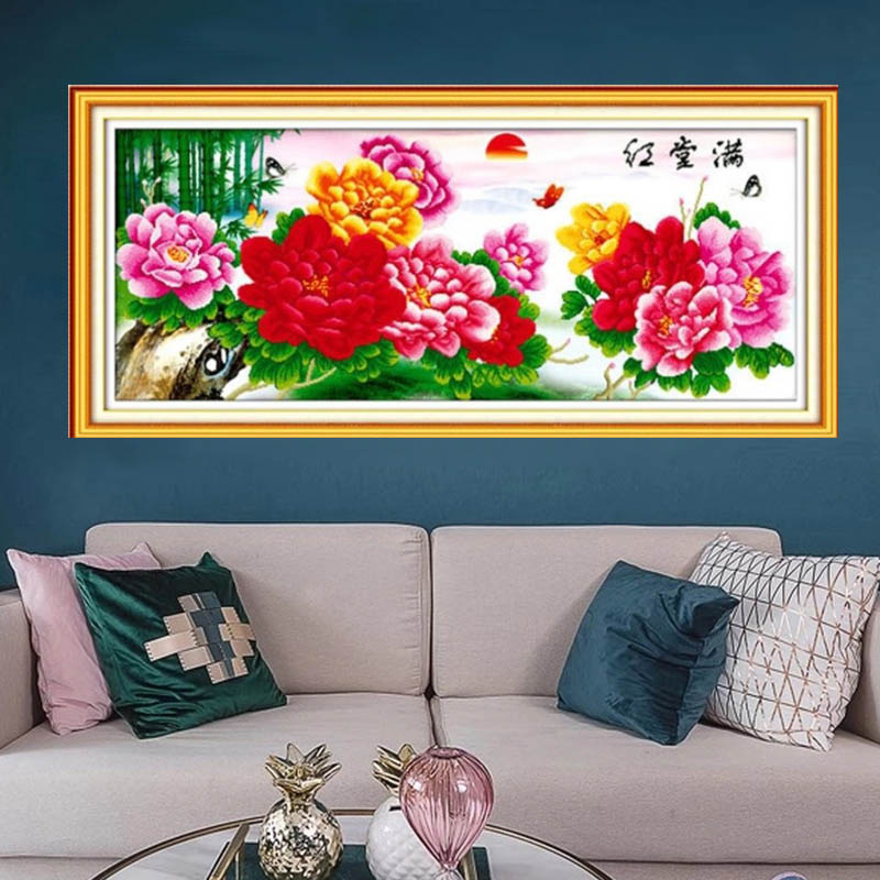 2022新款钻石画满堂红花开富贵
