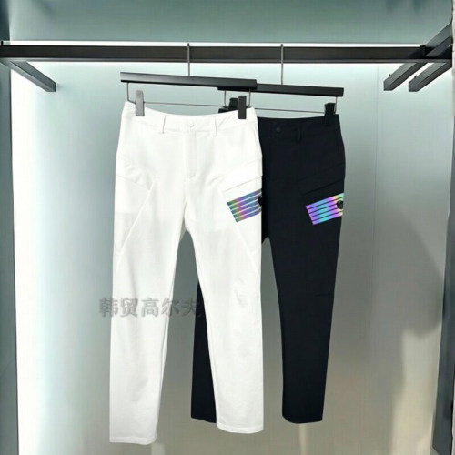 夏季女高弹修身直筒高尔夫裤
