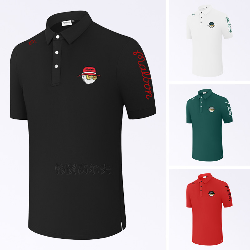 韩版高尔夫短袖运动排汗男款休闲百搭弹力速干吸汗透气夏季POLO衫