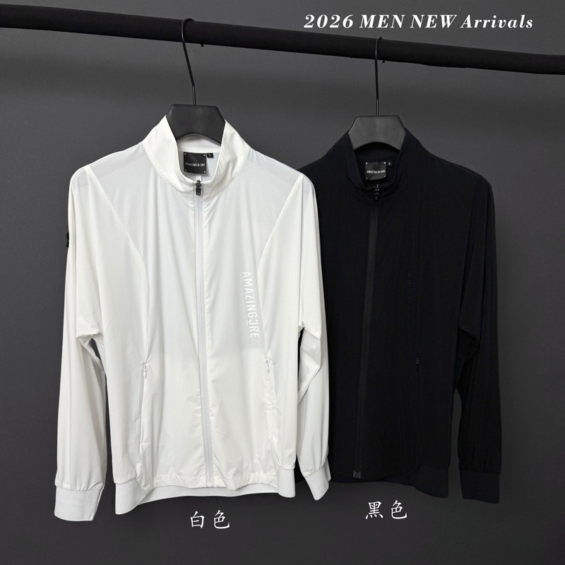 新款高尔夫服装韩版男士轻薄防风外套休闲时尚修身弹力golf防晒衣