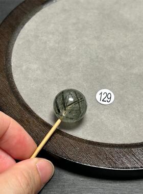 17.8mm天然绿发晶水晶单