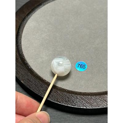 16.6mm天然雪花幽灵水晶