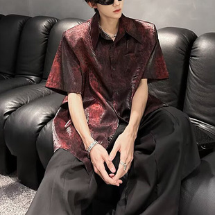 智快鱼港仔文艺男店铺2026新款高级感男装痞帅风夏装禾子先生衬衫
