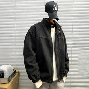 智快鱼港仔文艺男装店铺素拼商场同款欧洲站2026新款单农夹克外套