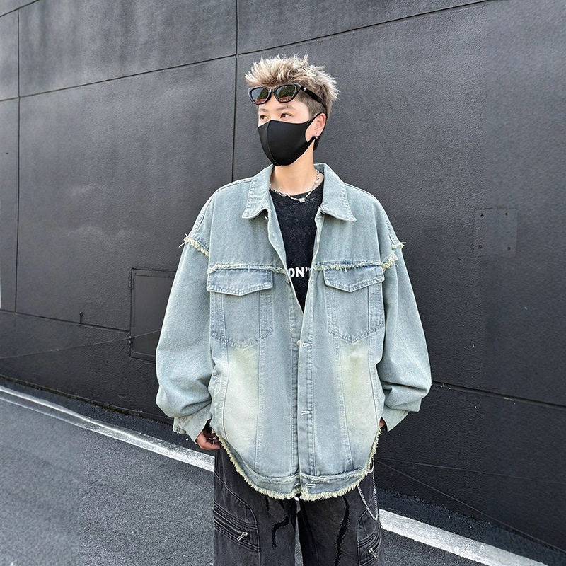 智快鱼港仔文艺花花正品公子简木男装2025新款外套潮流高级感夹克