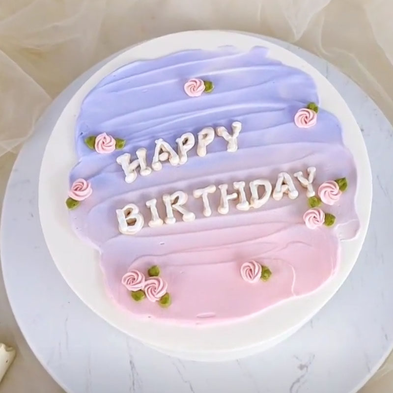 简约女生日蛋糕 网红蛋糕同城配送 深圳蛋糕来图定制