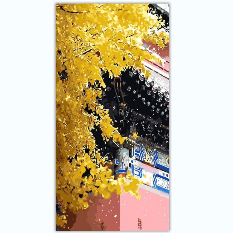 紫禁城 diy数字油画中式建筑风景高级感治愈手工画丙烯填色装饰画图片