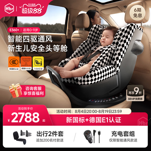 德国E1( i-Size)认证 360度无限旋转 0-9岁
