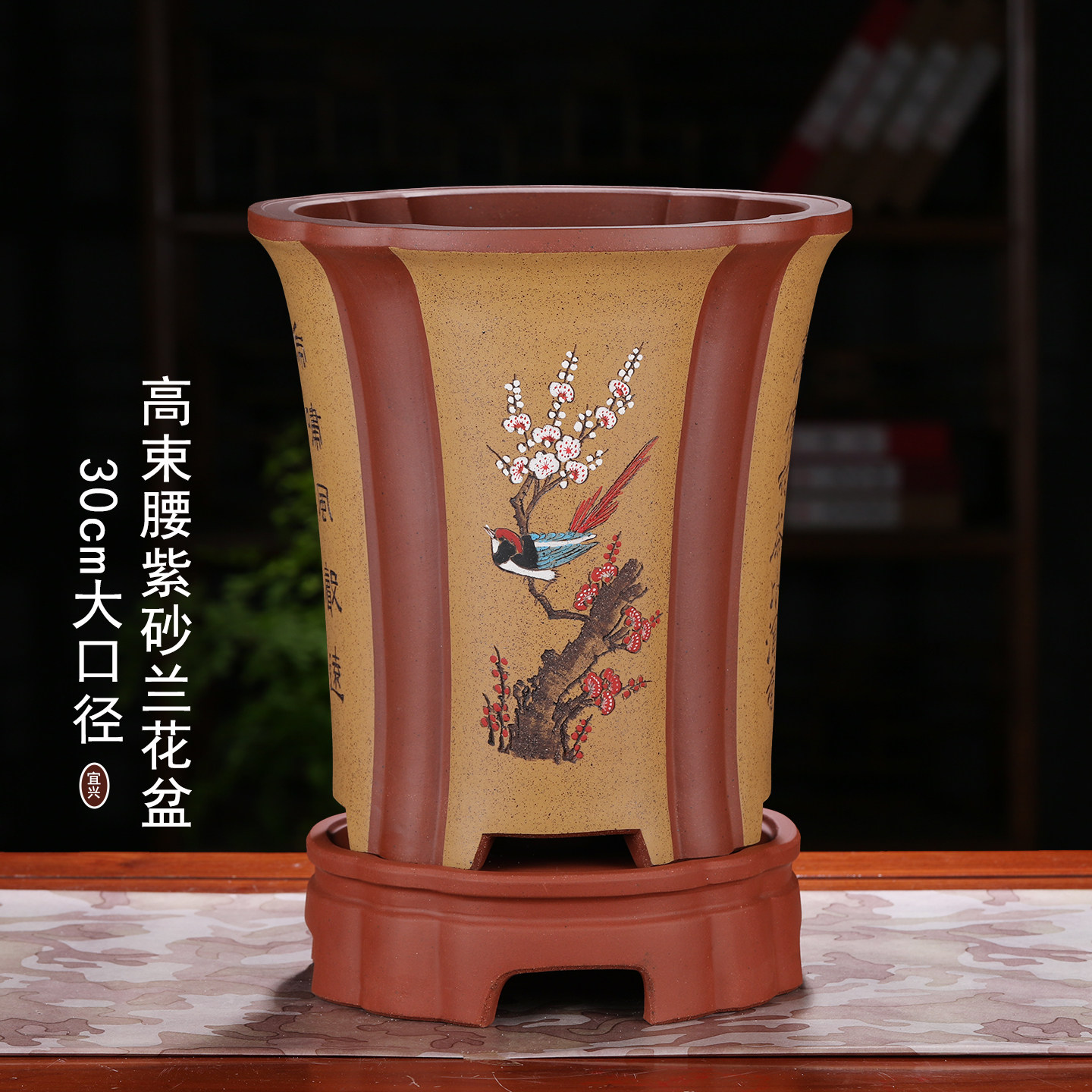 紫砂兰花盆大号高端君子兰专用盆图片