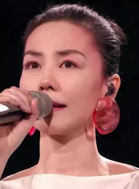 王菲春晚同款红色虾片耳环2026新款爆款耳饰网红个性夸张大耳钉