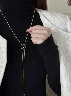 韩国东大门新款小香风山茶花项链