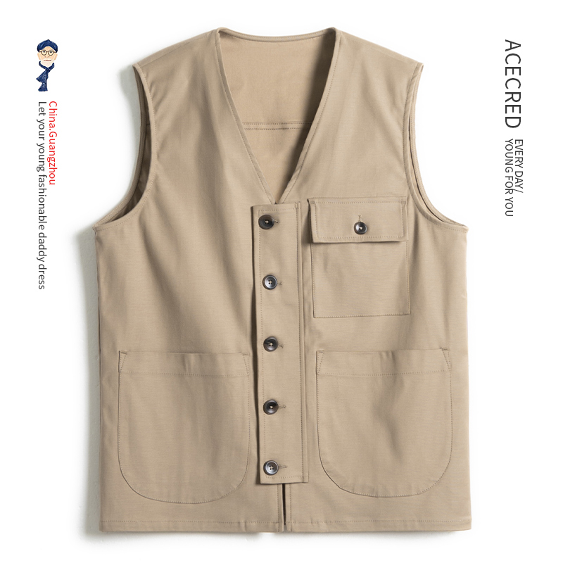 爸爸夏装薄款单层马甲男中老年人