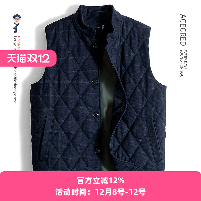 中老年棉马甲男保暖爸爸装