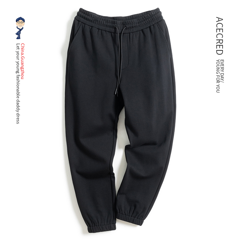 中年爸爸卫裤男中老年厚款