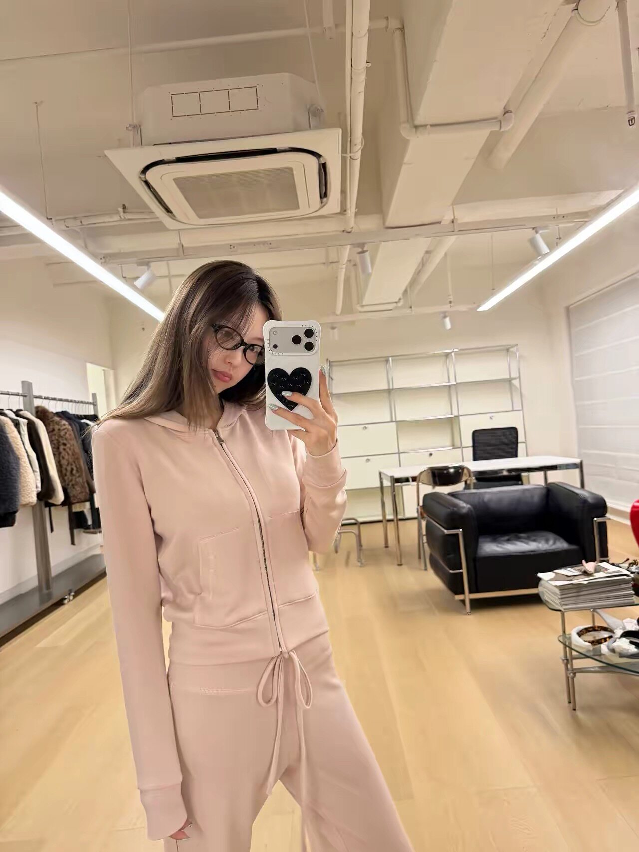 Oker章壳儿正品26秋冬新款韩版休闲运动女德绒套装显瘦裤子A1027