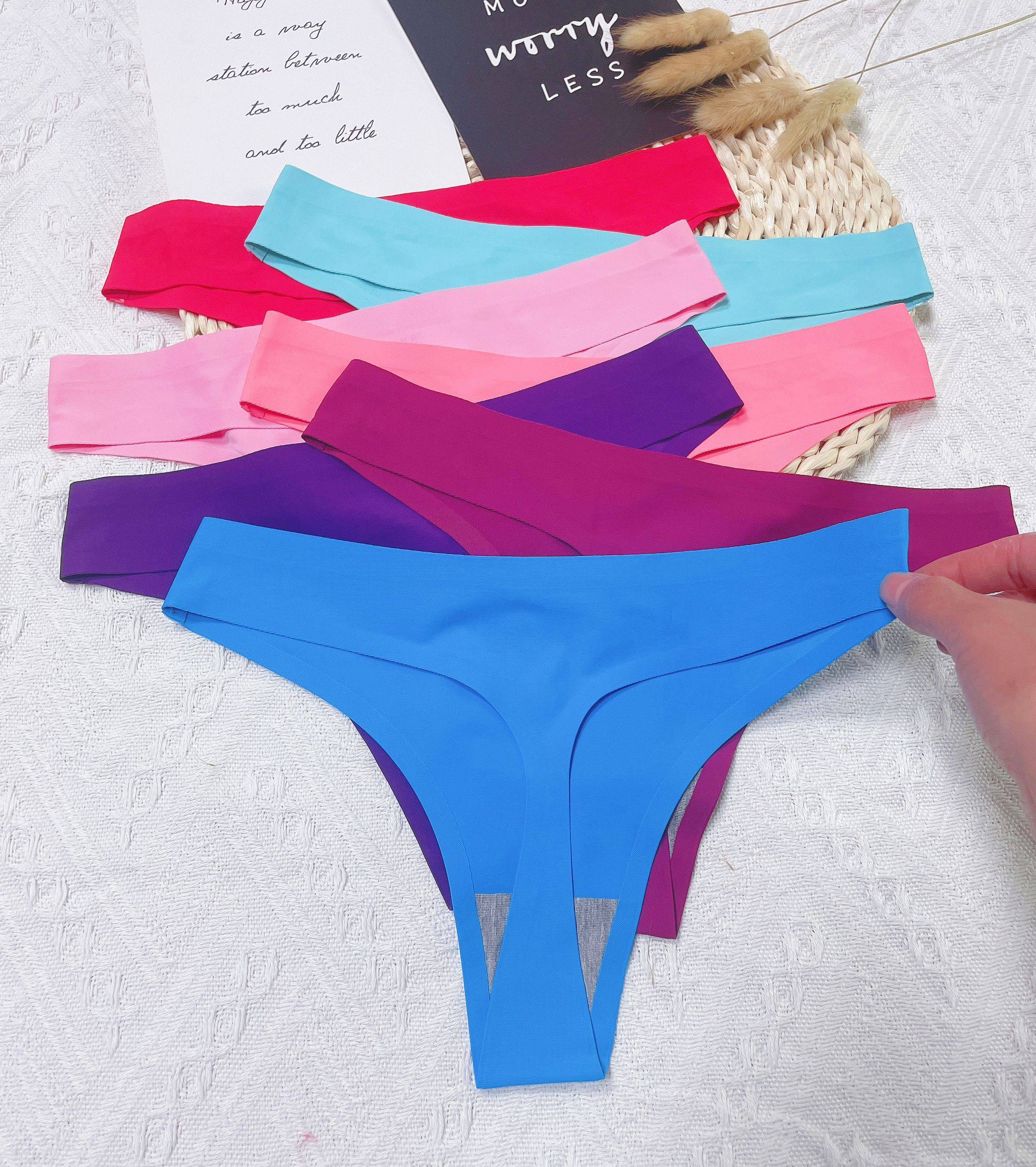 2条装 糖果色日系无痕内裤T女棉裆性感纯欲薄款丁字大码三角裤头,女士内衣/男士内衣/家居服,女丁字裤,淘宝优惠券,粉丝福利购,淘宝优惠卷