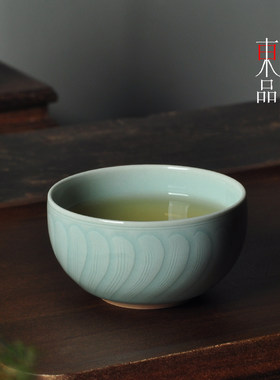 青瓷功夫茶具主人杯品茗杯茶杯