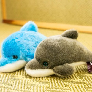 默奇海豚毛绒玩具海洋馆儿童公仔节日礼物迷你玩偶仿真小号布娃娃