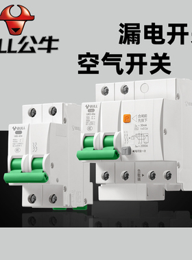 公牛空气开关NXB-63a家用空开2p小型断路器1P空调总闸 DZ47漏电闸