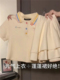 女 T恤女短裙两件套装 多巴胺穿搭芭蕾风甜酷学院风时尚 Polo领短袖
