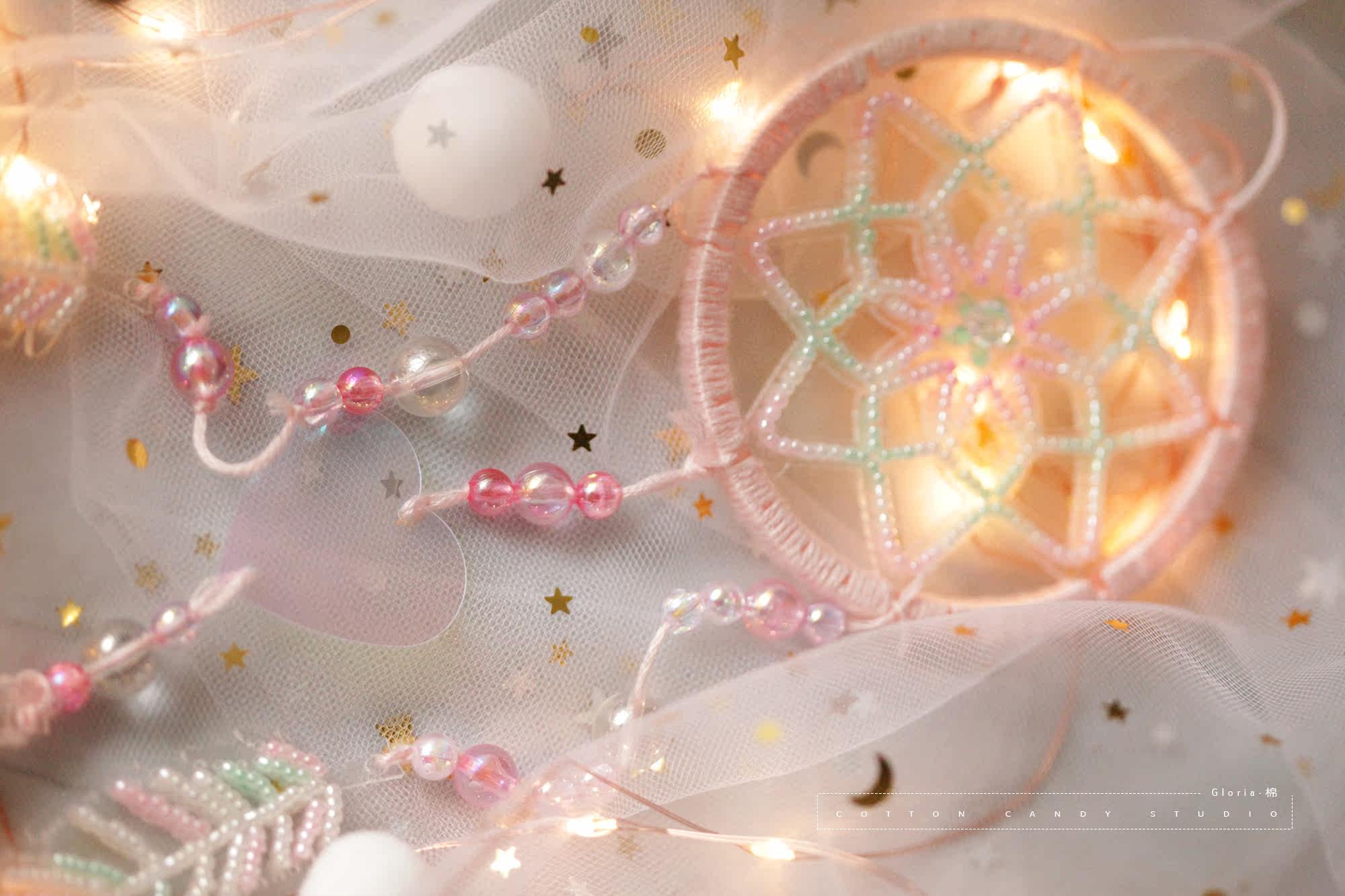 [ COTTON CANDY STUDIO ]Cotton candy studio Dream catcher Material package Unfinishedin the Home Fabric , Sew DIY Material,Tools and finished products , Sew DIY Material Kit  category - from Buy2taobao.com to provide professional Taobao agent buy service