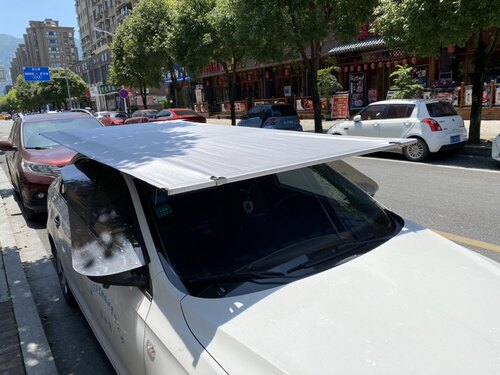 阳光科目二遮阳伞 路训款遮阳篷 教练车遮阳棚铁管折叠棚包邮