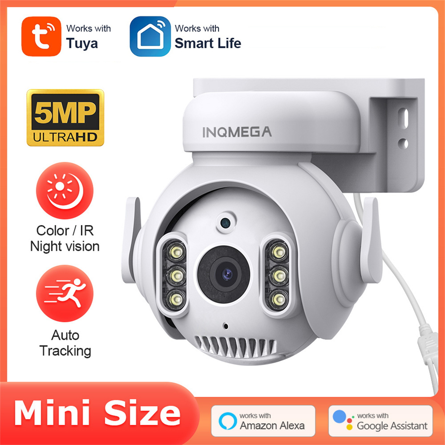 Tuya涂鸦智能摄像头户外全彩WiFi监控语音联动控制远程500万像素