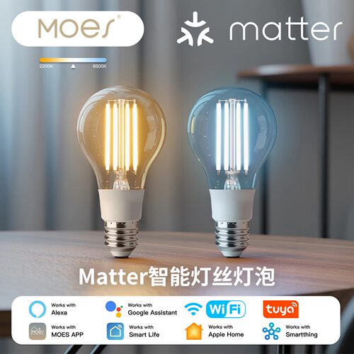 WiFi涂鸦智能家居matter智能led灯alexa语音app远程控制灯丝灯