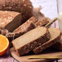 German rye whole wheat, oil-free, sugar-free, low-fat, low-calorie vegetarian coarse grain sour doughVitalbrot 500g thumbnail 4