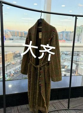 Umawan同款男女同款羊驼毛复古大衣外套