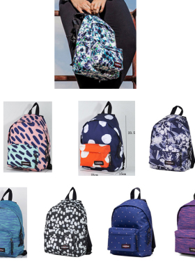 EASTPAK EK043款潮流时尚男女轻盈双肩背包/EK91B008黑色洗漱包